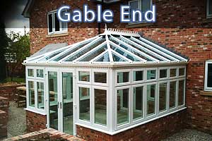 gable end conservatories showing the actual end connection