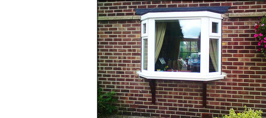a small white bay window on a dronfield home chesterfield