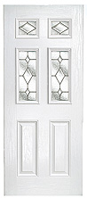 close up of kara classical half glaze doors